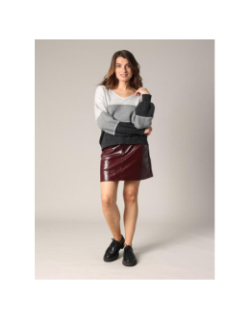 Pull col v lodina gris femme - Deeluxe