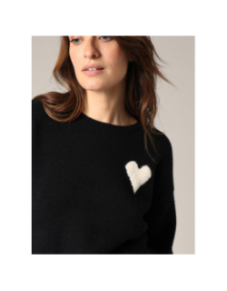 Pull adonis coeur noir femme - Deeluxe