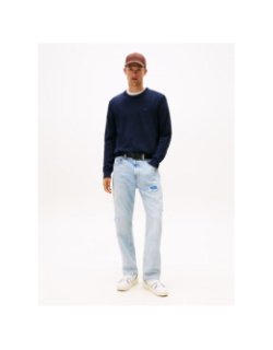 Pull uni slim bleu marine homme - Tommy Jeans