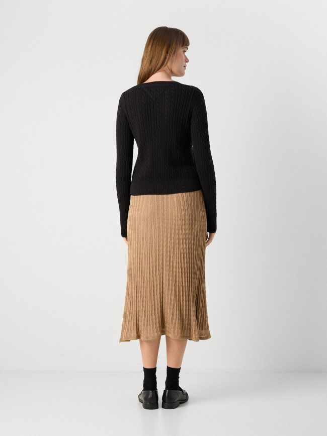 Pull torsadé cable noir femme - Tommy Jeans