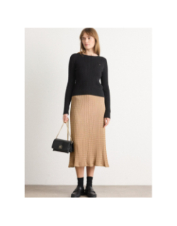 Pull torsadé cable noir femme - Tommy Jeans