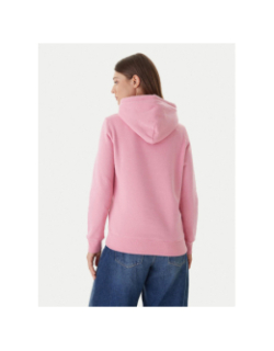 Sweat à capuche regular linear rose femme - Tommy Jeans
