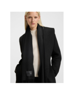 Echarpe en laine bisette noir femme - Hugo