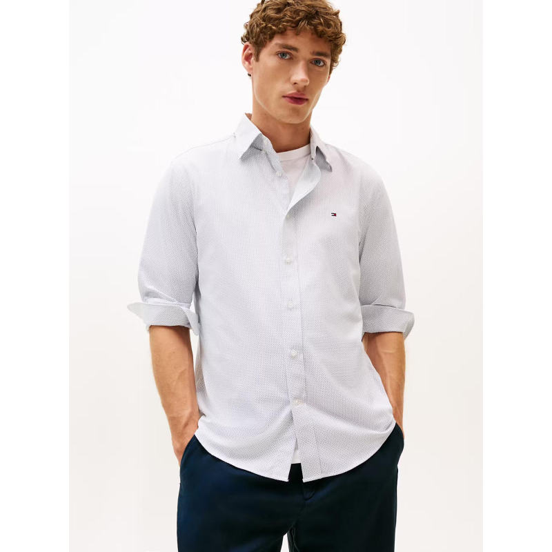Chemise performance print blanc homme - Tommy Hilfiger