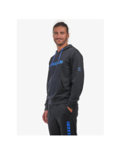 Sweat à capuche logo cadre relief noir homme - Chabrand