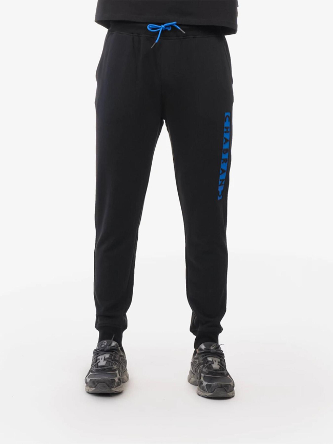 Pantalon jogging logo cadre relief vertical noir homme - Chabrand