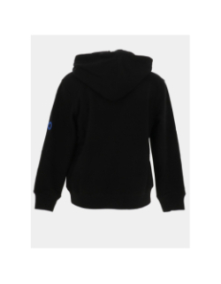Sweat à capuche logo cadre relief noir garçon - Chabrand