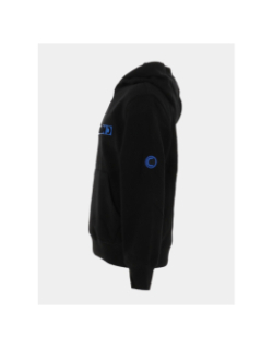 Sweat à capuche logo cadre relief noir garçon - Chabrand