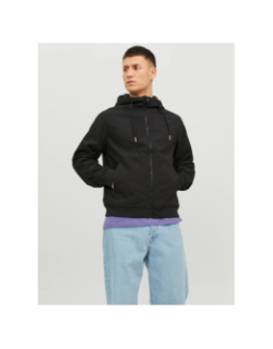 Veste à capuche jjebasic softshell noir homme - Jack & Jones