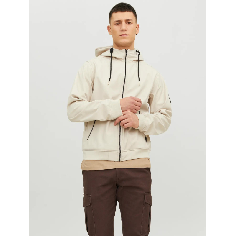 Veste softshell basic beige homme - Jack & Jones