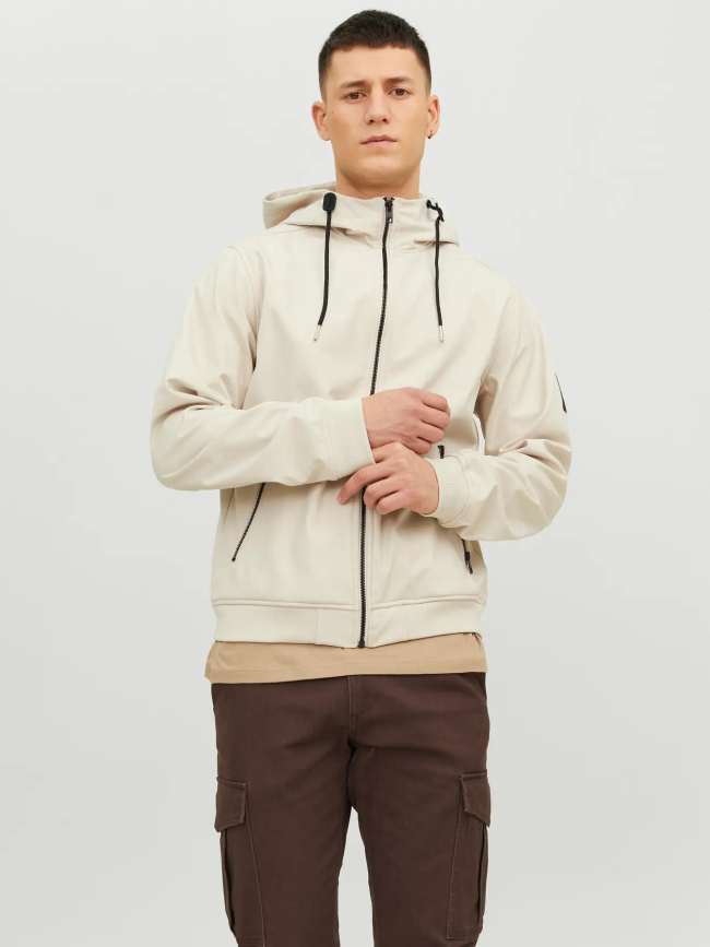 Veste softshell basic beige homme - Jack & Jones