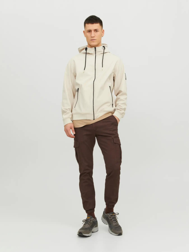 Veste softshell basic beige homme - Jack & Jones