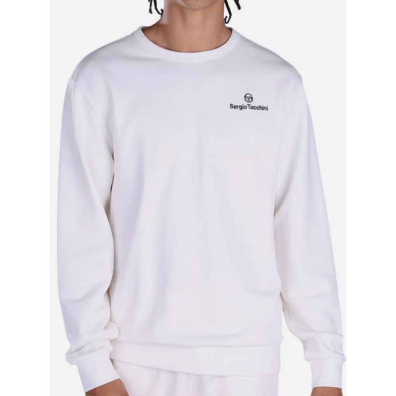 Sweat à col rond salice blanc homme - Sergio Tacchini