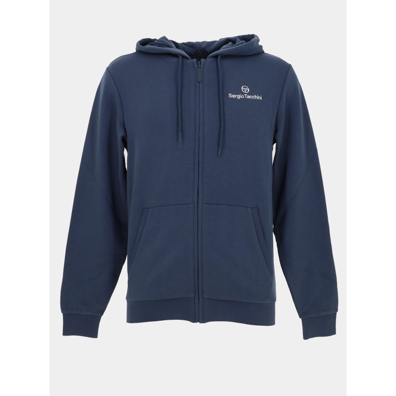Sweat à capuche zippé cipresso bleu homme - Sergio Tacchini