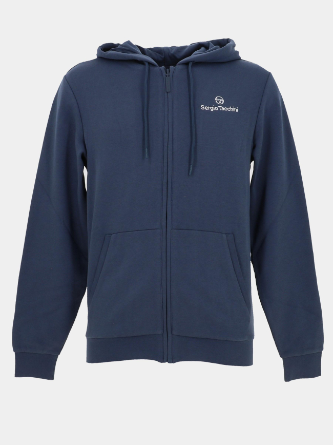 Sweat à capuche zippé cipresso bleu homme - Sergio Tacchini