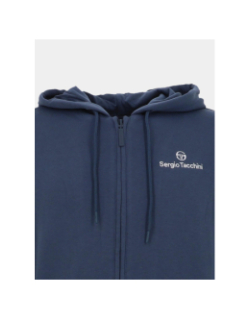 Sweat à capuche zippé cipresso bleu homme - Sergio Tacchini