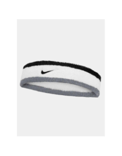 Bandeau éponge rayé swoosh classic blanc gris et noir - Nike