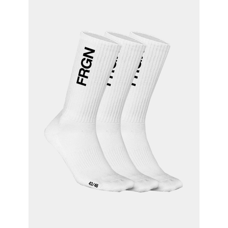 Pack de trois paires de chaussettes tennis blanc homme - Freegun