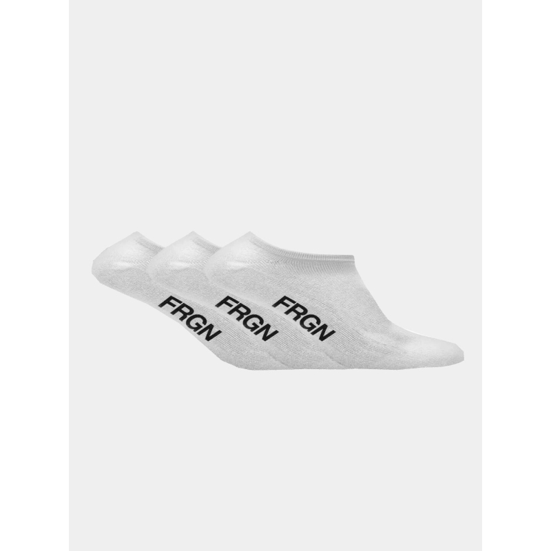 Pack de 3 paires de chaussettes courtes blanc homme - Freegun