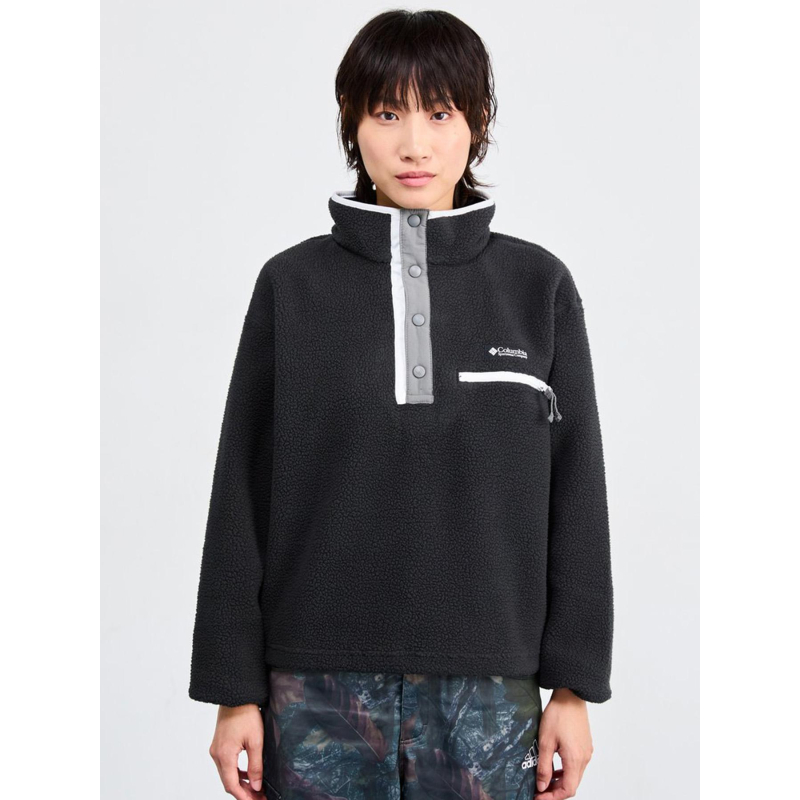 Polaire sherpa courte semi-boutonnée noir femme - Columbia