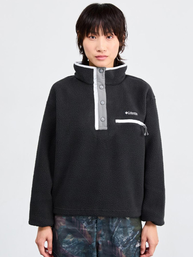 Polaire sherpa courte semi-boutonnée noir femme - Columbia
