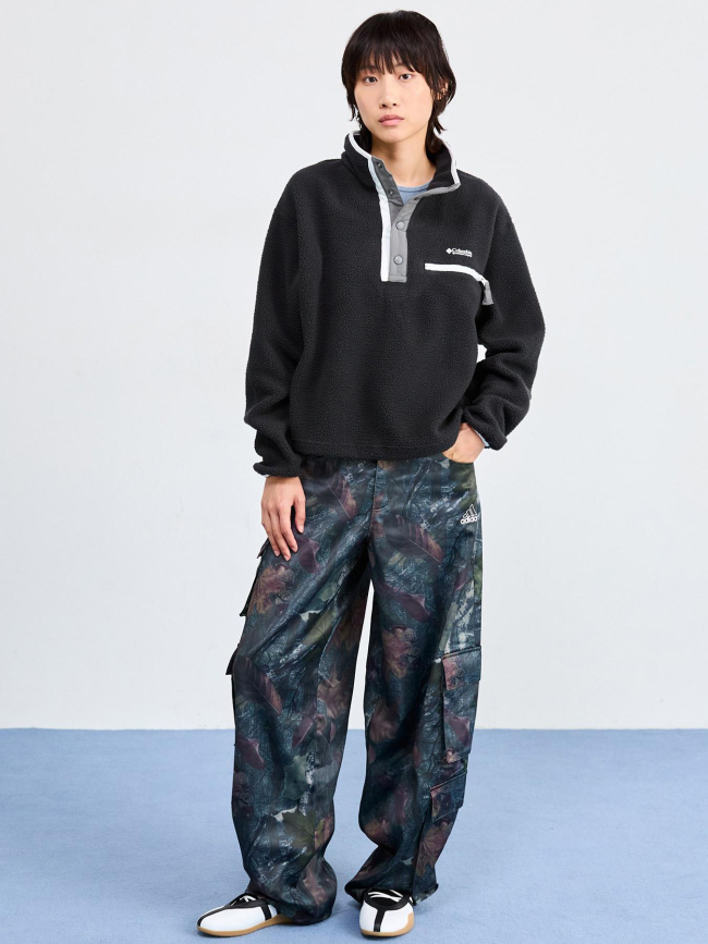 Polaire sherpa courte semi-boutonnée noir femme - Columbia