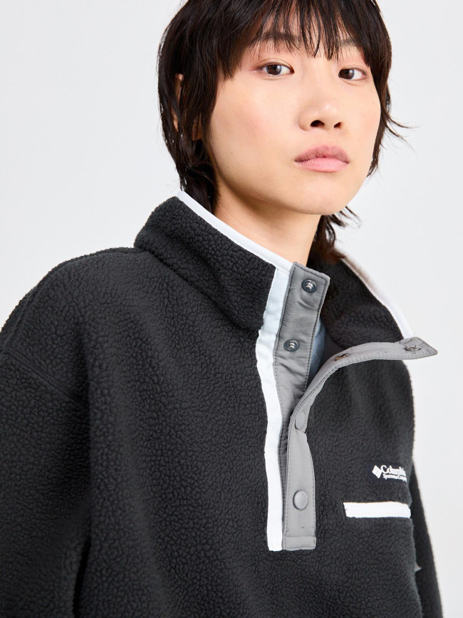 Polaire sherpa courte semi-boutonnée noir femme - Columbia