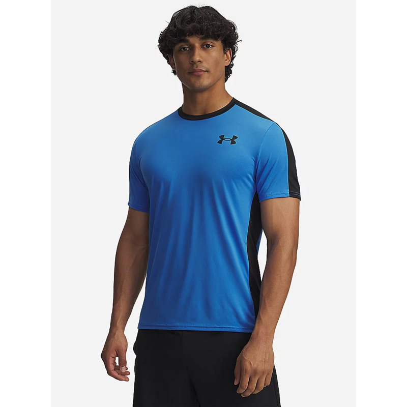 T-shirt de sport logo heatgear bleu homme - Under Armour