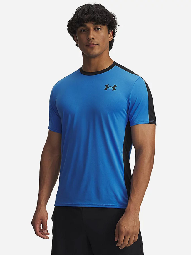T-shirt de sport logo heatgear bleu homme - Under Armour