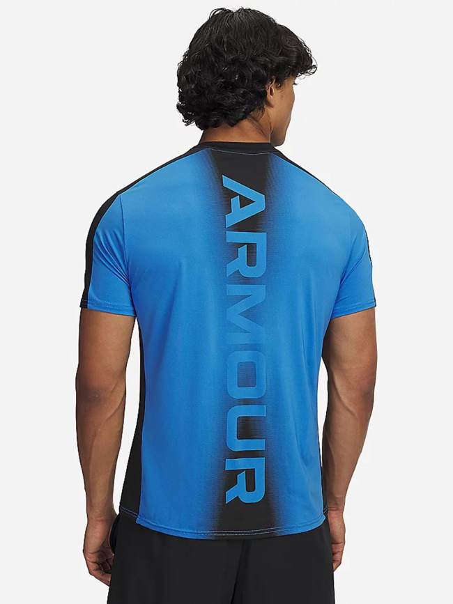 T-shirt de sport logo heatgear bleu homme - Under Armour
