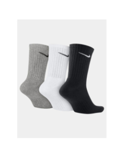 Pack de 3 paires de chaussettes crew noir blanc gris adulte - Nike