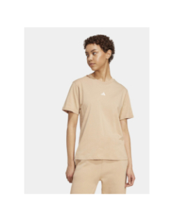 T-shirt manches courtes petit logo beige femme - Adidas
