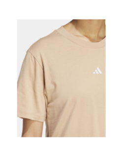 T-shirt manches courtes petit logo beige femme - Adidas