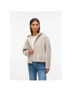 Manteau court fortunerome beige femme - Vero Moda