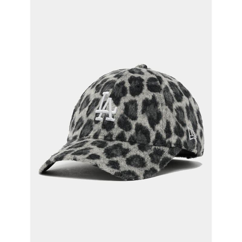 Casquette 9forty LA dodgers cosy leopard gris femme - New Era