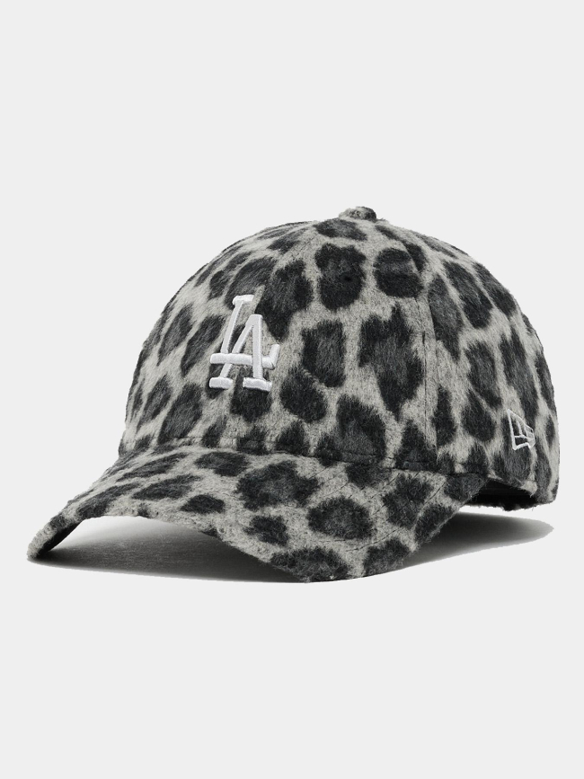 Casquette 9forty LA dodgers cosy leopard gris femme - New Era