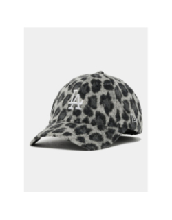 Casquette 9forty LA dodgers cosy leopard gris femme - New Era