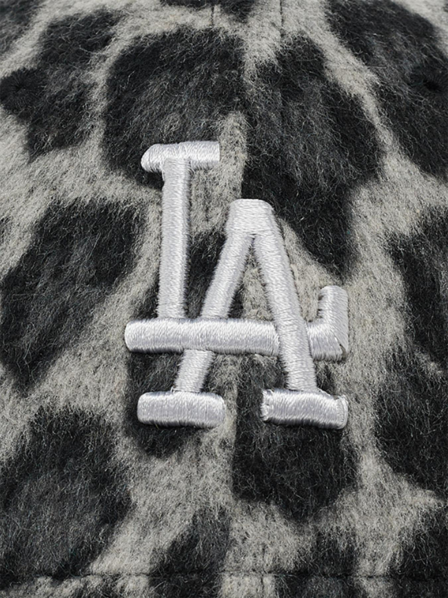 Casquette 9forty LA dodgers cosy leopard gris femme - New Era