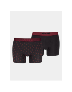 Pack de 2 boxers denim geo noir et bordeaux homme - Levi's