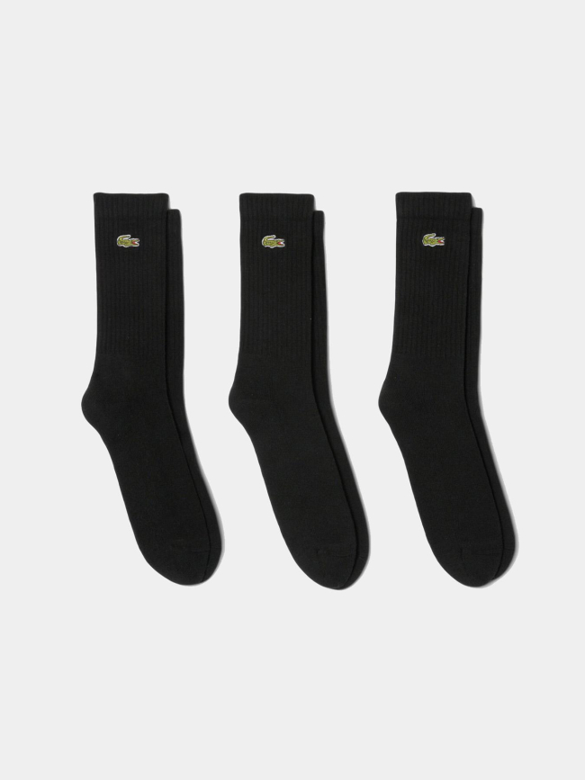 Pack de 3 paires de chaussettes hautes noir - Lacoste