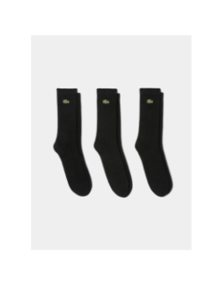Pack de 3 paires de chaussettes hautes noir - Lacoste