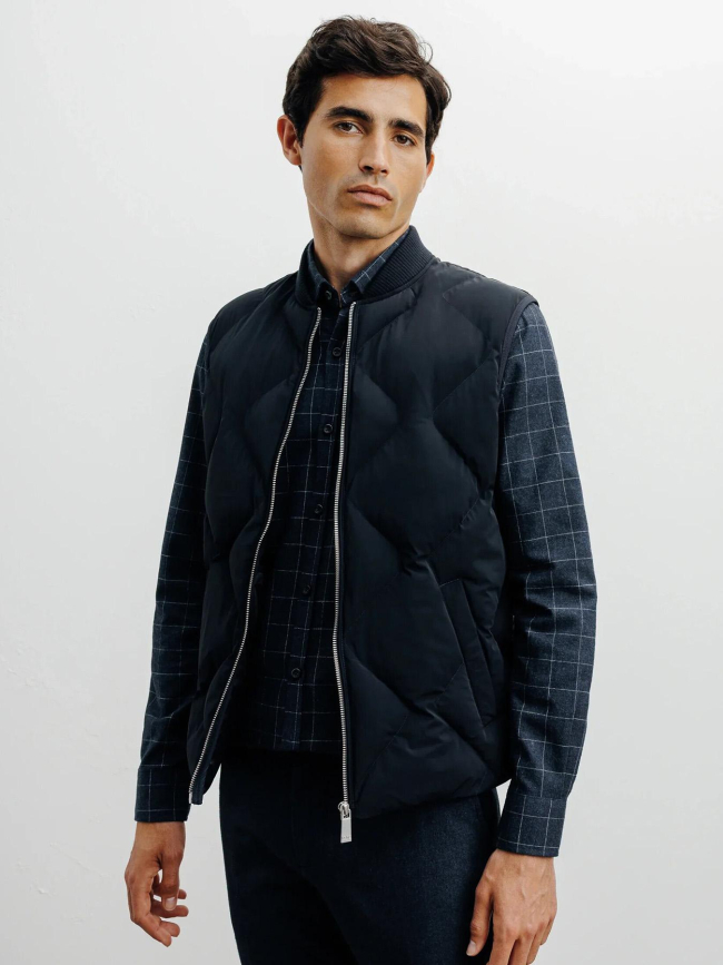 Doudoune sans manches robertino bleu marine homme - Izac