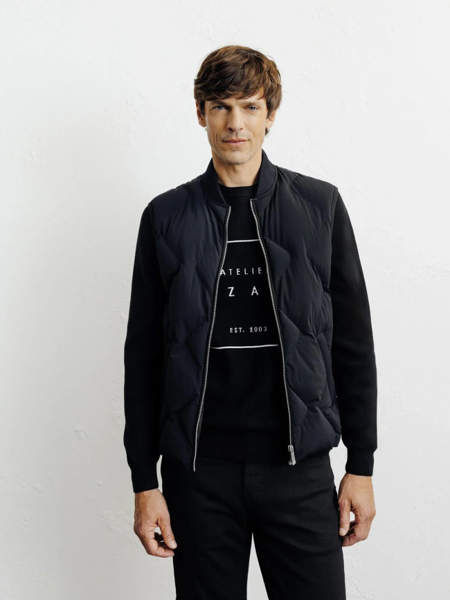 Doudoune sans manches robertino noir homme - Izac