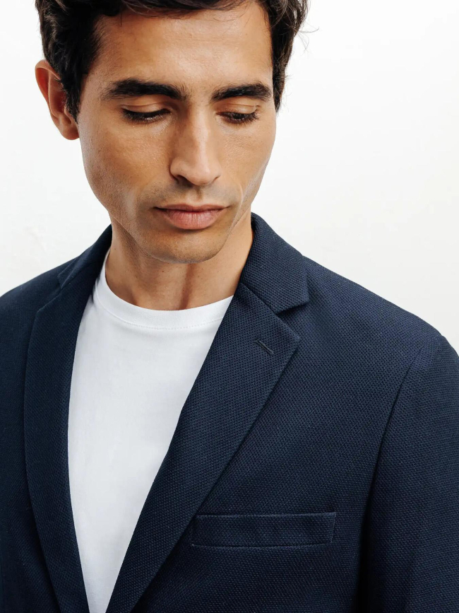 Veste blazer dice bleu marine homme - Izac