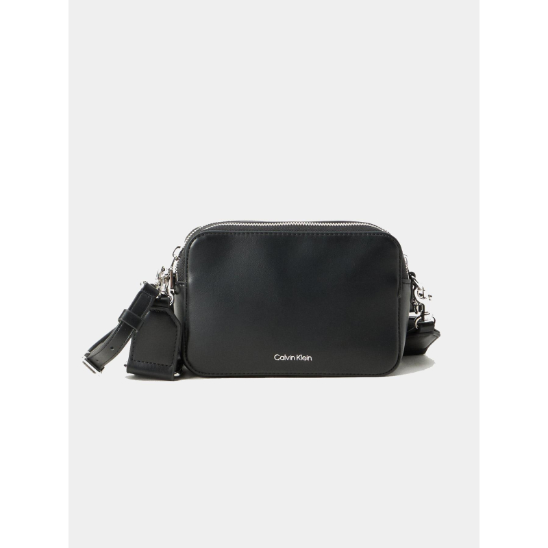 Sac bandoulière à deux bretelles noir femme - Calvin Klein