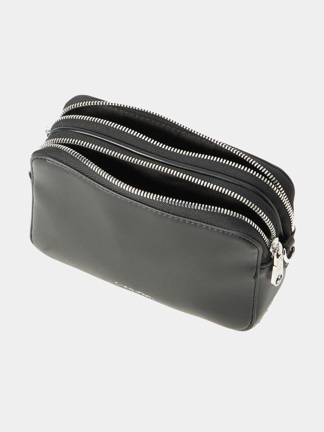 Sac bandoulière à deux bretelles noir femme - Calvin Klein