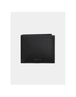 Portefeuille à deux volets en cuir saffiano noir homme - Calvin Klein