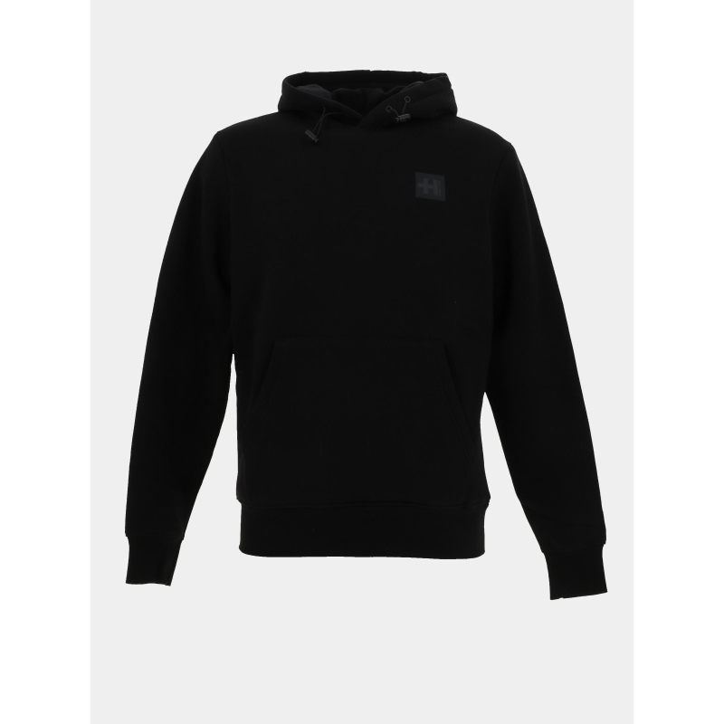 Sweat à capuche square noir homme - Helvetica