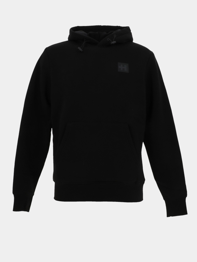 Sweat à capuche square noir homme - Helvetica