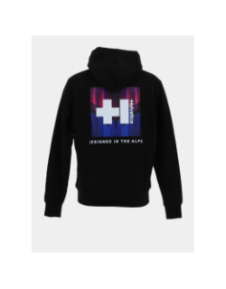 Sweat à capuche square noir homme - Helvetica